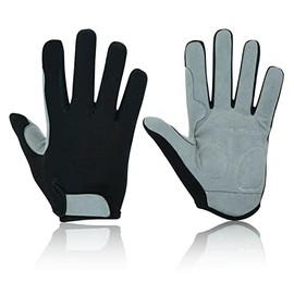 Swift Wear Cycling Gloves Men's - Full Finger Outdoor Cycle Mountain Bike Bicycle Running Riding Anti-slip Glove Sports Driving Hiking Climbing Camping MTB MBX (X-Large, Black)