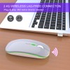 HXSJ Wireless Mouse Rechargeable for Windows/XP/Vista/Me 2.4G Colorful Light Office