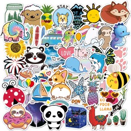 200Pcs Stickers - Funny Cute Waterproof Trendy Stickers for Teens, Girls, Adults, Cute Aesthetic Stickers, Laptop, Phone, Skateboard Trendy Waterproof Stickers