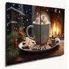 The Plum Penguin Cosy Christmas Scene Wall Art - A4