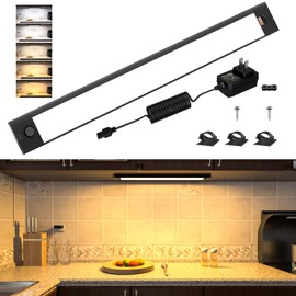 WOBANE 16.5 inch Under Cabinet Lighting,Dimmable Counter Lights for Kitchen