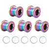 Chooee Single/Double Bike Chainring Bolts, M8 Bicycle Chain Ring Bolts