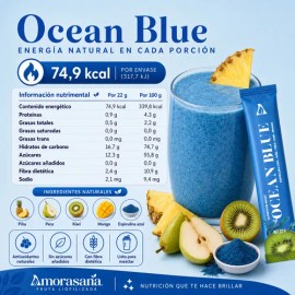 Amorasana Jugo De Espirulina Azul En Polvo Para Smoothie                                                                                              