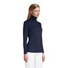 Lands' End Womens Long Sleeve Shaped LWCM Turtleneck Radiant Navy