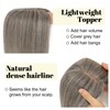 SEGO Grey Hair Toppers for Women Real Human Hair No