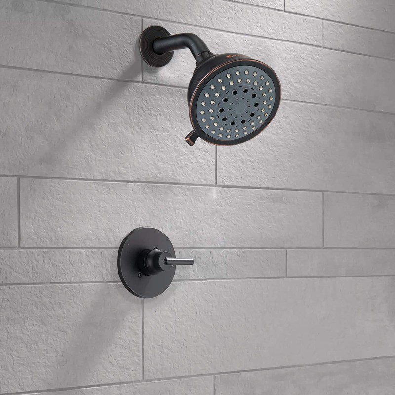 Voolan High Pressure Shower Head - 5 Function Rain Shower