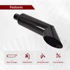 FGJQEFG 5 Inch Inlet 7 Inch Outlet Gloss Black Stainless