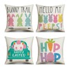 Easter Pillow Covers 18x18 Inch Set of 4pcs Easter Sofa