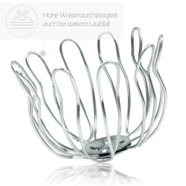 Leaf Catcher Gutter Sieve Galvanised 80 mm – Gutter Sieve as Leaf Protection for Drain Nozzle, Leaf Sieve Corrosion and UV Resistant, Leaf Catcher Basket DN 80