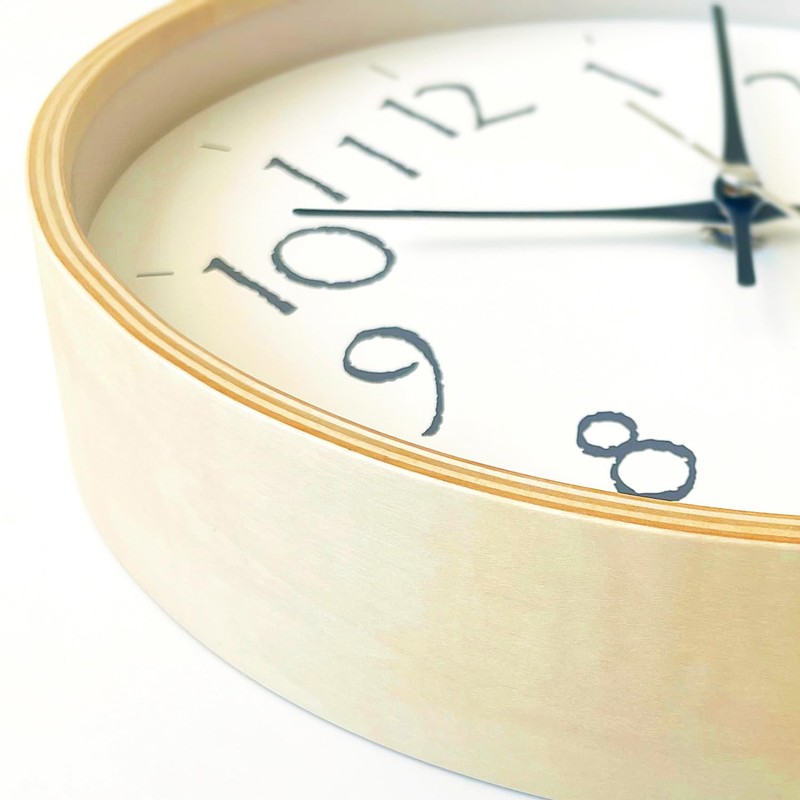 KATOMOKU Plywood Clock 20 Radio Clock Sweep (Continuous Second Hand)