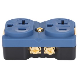 DP‑1G Audiophile Pure Copper Duplex Socket 20A 125V Copper 24k Gold Plated Audio Socket