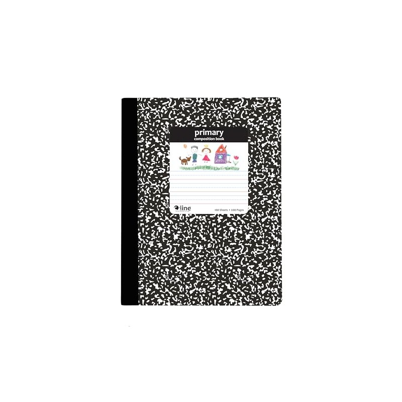 C-Line Composition Notebook, Primary Ruled, Black Marble (22020)