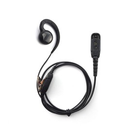 PROMAXPOWER C-Shape Swivel Earpiece Headset with PTT Button & Microphone for Motorola Two-Way Radios XPR7550e, XPR7580, XiR-P8268, MTP850, APX900, APX4000