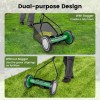 14" Manual Reel Mower w/ 5-Blade 6.6 Gallon Removable Grass