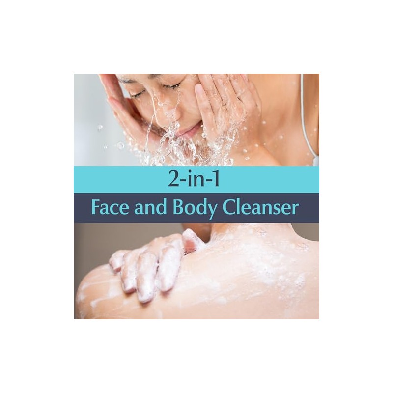 Eucerin - Limpiador corporal y facial Advanced Cleansing, 16.9 onzas