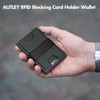AUTLEY Slim Card Holder, Minimalist Pop Up Wallet for Men,