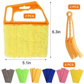 10Pcs Window Blind Cleaner Duster Set, Washable Dusting Cleaner Air Vent Cleaning Tool