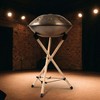 MJFUNTXY Handpan Stand Tongue Drum Bracket, Solid Wood Adjustable Tripod