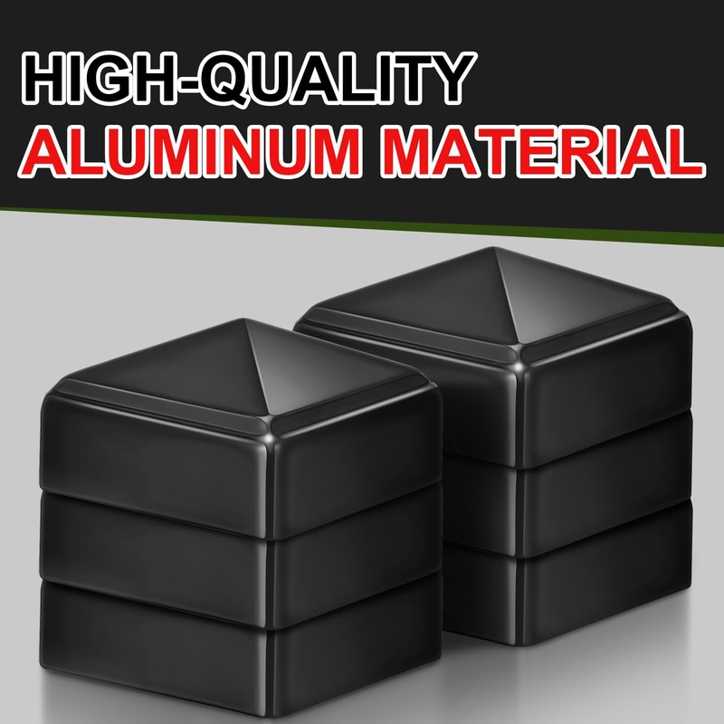 Pelopy 8 Pcs Aluminum Pyramid Post Caps for True 2