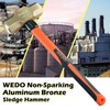 WEDO Non-Sparking Sledge Hammer with Fibreglass Handle, Spark-free Safety Demolition