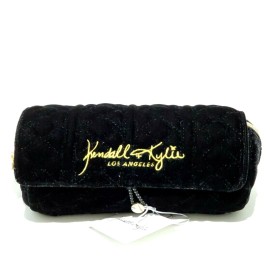 Kendall+Kylie Kendall + Kylie Black Fold over Pouch with Brush Organizer