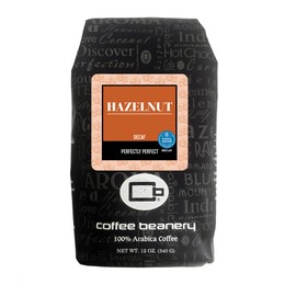 Hazelnut Flavored Coffee SWP Decaf, Specialty Arabica Coffee, Medium Roast, 12 ounce, Automatic Drip (Ground)
