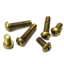 M3 x 5mm Phillips Pan Head Machine Screws,Brass,Metric,Full Thread,Right Hand,Pk 100
