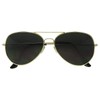 Rhode Island Novelty Dark Aviator Sunglasses Gold Frame with Black
