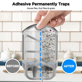 Bietrunpro 12 Pack Refill Cartridge Kit Replacement Compatible with ZEVO M364 and ZEVO Max Plug-in Light Flying Insect Trap Refill for Indoors Refill Replacement Sticky Pads for Bug Catcher