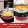 Bobikuke 11 Inch Nonstick Frying Pan Skillet with Steamer, 4.5