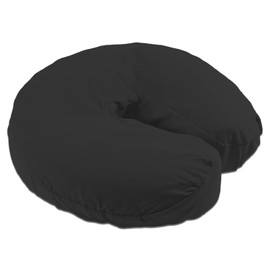 Body Linen Tranquility Microfiber Massage Face Rest Covers for Massage Tables and Chairs - Durable, Lightweight and Extra Soft Microfiber Face Cradle Covers - 10 Pack Black