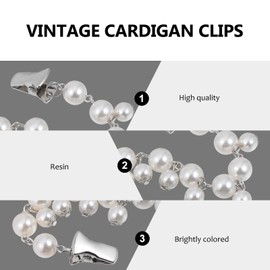 VALICLUD Stylish 2 Pcs Vintage Sweater Chains Elegant Neck Decorations, White