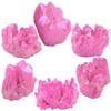 Nupuyai Titanium Coated Irregular Quartz Crystal Cluster Decor for Home