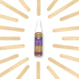 Perfect Stix 4.5" Craft Sticks with Bonus Tacky Glue - Box of 1000 Sticks and .66 oz Aleene's Tacky Glue