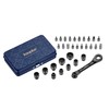 kauplus 1/4” Mini Reversible Ratchet Wrench Tool Kit, 32 PCS