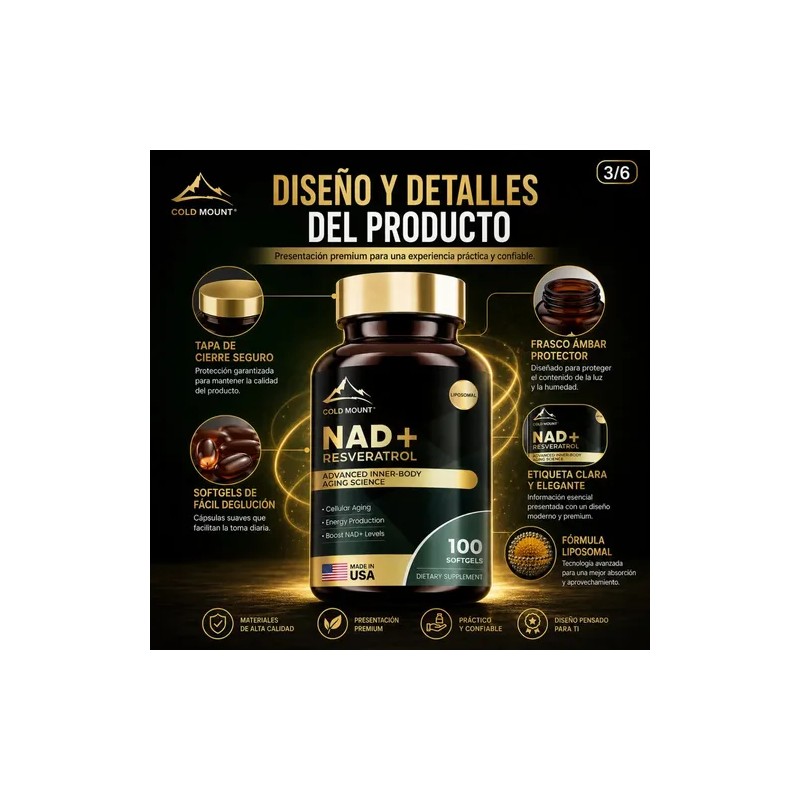 Suplemento Nad Resveratrol 100 Cápsulas Blandas