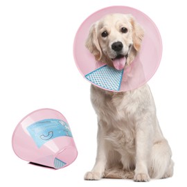 Supet Dog Cone Collar Adjustable After Surgery, Comfortable Pet Recovery Collar & Cone for Large Medium Small Dogs, Elizabethan Dog Neck Collar Plastic Practical