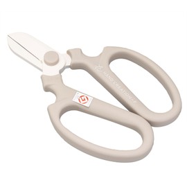 Sakagen 47142 Fresh Flower Shears, Hand Creation, For Left-Handed Use, Fluorine Coating, Approx. 6.7 x 4.3 inches (17 x 11 cm), Made in Japan, Warm Gray