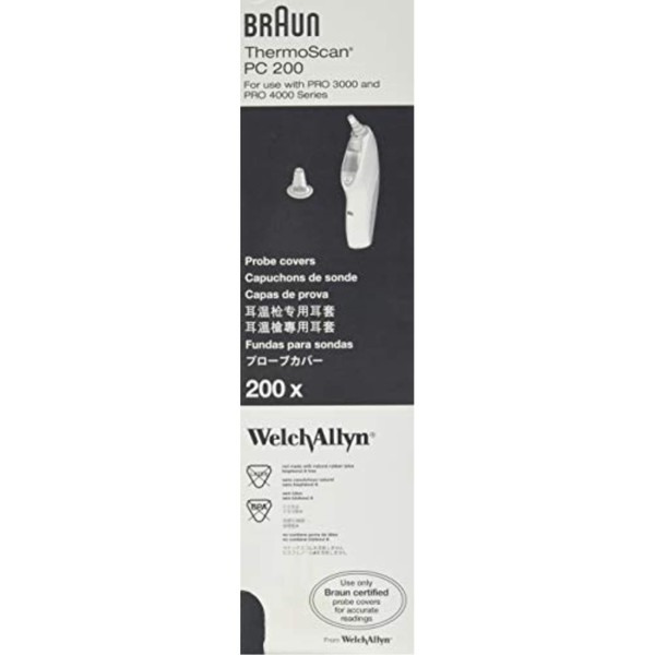 Braun PC 200 Probe Cover by Welch Allyn, 200 units per pack