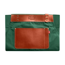 FELCO 490 Garden Apron - Buffalo Leather & Canvas - Adjustable - Practical Pockets - 730 mm Length - 463 g - Professional Quality for Gardeners