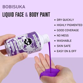 BOBISUKA Light Purple Liquid Texture Face and Body Paint Washable