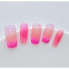 Handmade Press On Nail Set Medium Coffin False Nails Candy