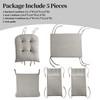 HOMBYS Glider Rocker Replacement Cushions 5 PCS with Storage Side