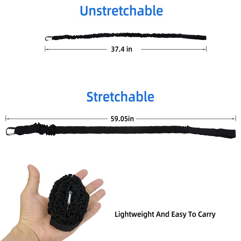 BB Hapeayou Kayaking Paddle Leash Tether 1 Pack- Stretchable Coiled