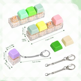 Lohoee Keyboard Fidget Toys- 3Pcs Fidget Keyboard Clicker Keyboard Button Fidget Keychain Decompression Toys for Stress Relief Office Pass The Time or Gift (Style A)