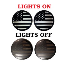 Kustom Cycle Parts American Flag Theamed Smoke Bullet Turn Signal Light Lens Covers Compatible with Harley Davidson Street Glide, Road Glide, Road King, Sportster, Softail (1 Pair)
