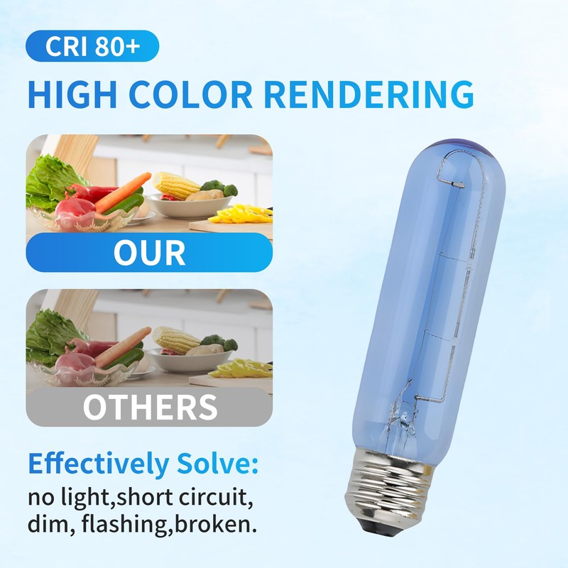 4-Pack 7006999 Lamp Blue Glass Bulb Light Replacement Fit for