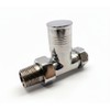 Greenedhouse ZZ-3023 Oslo Straight Chrome TRV and Lock Shield Valve