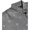 Molokai Fun Novelty Shirts (Flamingo Pattern (Grey), Medium)