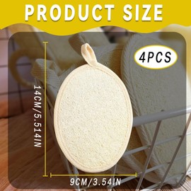 4 Pack Loofah Sponge – Exfoliating Body Scrubber, Ideal for Bath, Shower, and Skin Care Routine